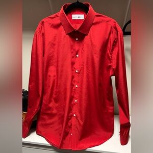 Men’s Beverly Hills Polo Club Christmas Red Dress Shirt